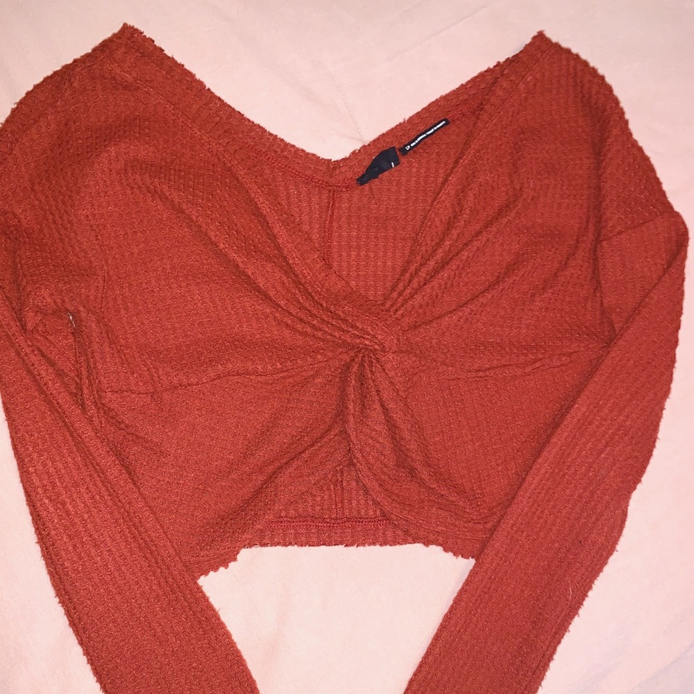 Urban Outfitters COZY burnt orange top